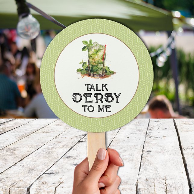 Mint Julep Derby Hand Fan (Mint Julep Derby Hand Fans)