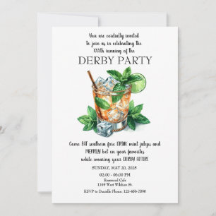 Mint Julep Derby Party Invitation