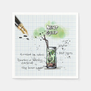 MINT JULEP DERBY PARTY PAPER NAPKIN