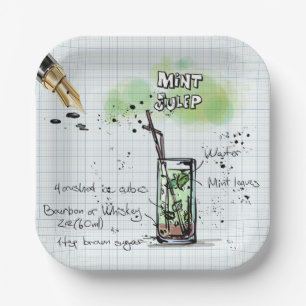 MINT JULEP DERBY PARTY PAPER PLATE