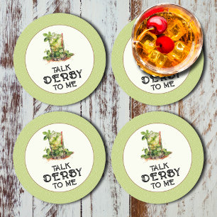 Mint Julep Derby Round Paper Coaster