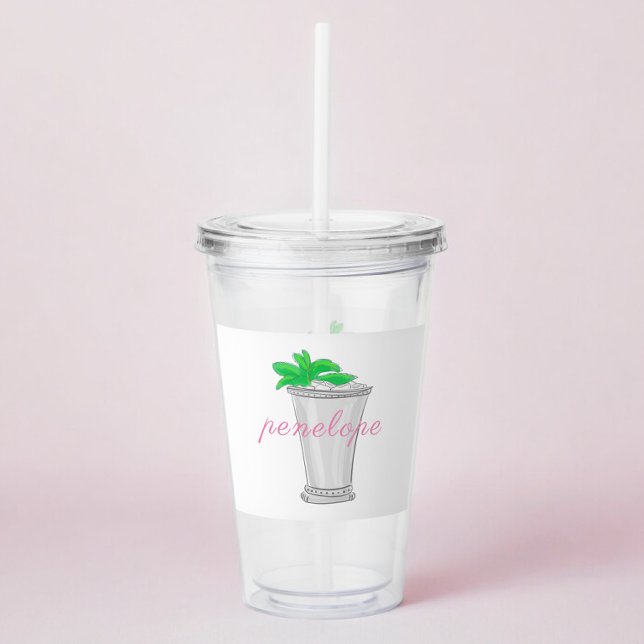 Mint Juleps Horse Race Derby Custom Favour Acrylic Tumbler (Creator Uploaded)