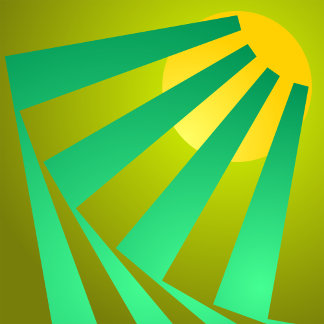 Mint Leafs Over Honey Melon Floating in Chartreuse Cushion