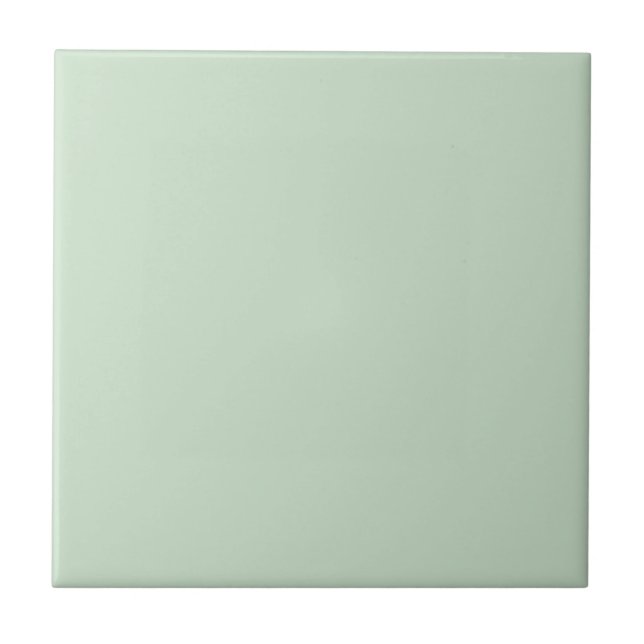 Mint Light Pastel Green Solid Colour SW 6736 Ceramic Tile (Front)