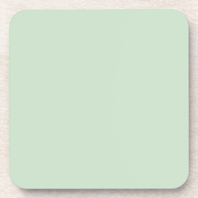 Mint Light Pastel Green Solid Colour SW 6736 Coaster (Front)