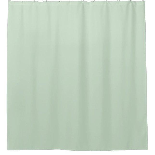 Mint Light Pastel Green Solid Colour SW 6736 Shower Curtain (Front)