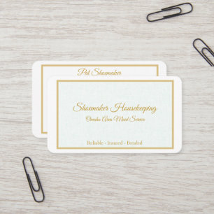 Mint Linen Home & Personal Services Business Card
