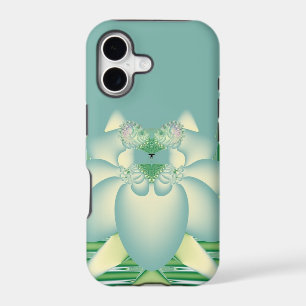 Mint Lotus Art Deco Fractal Flower Art