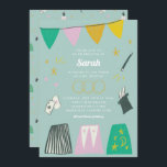 Mint Magic Show Bar Bat Mitzvah Invitation<br><div class="desc">Delight your guests with a show-stopping Magic Show theme. This playful design features hand-drawn illustrations full of fun and eye-catching magic atop a beautiful mint background! Customise with your own party details and round out the party with the full Magic Show party supply suite.</div>