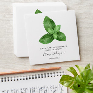 Mint Memorial Funeral Seed Envelope