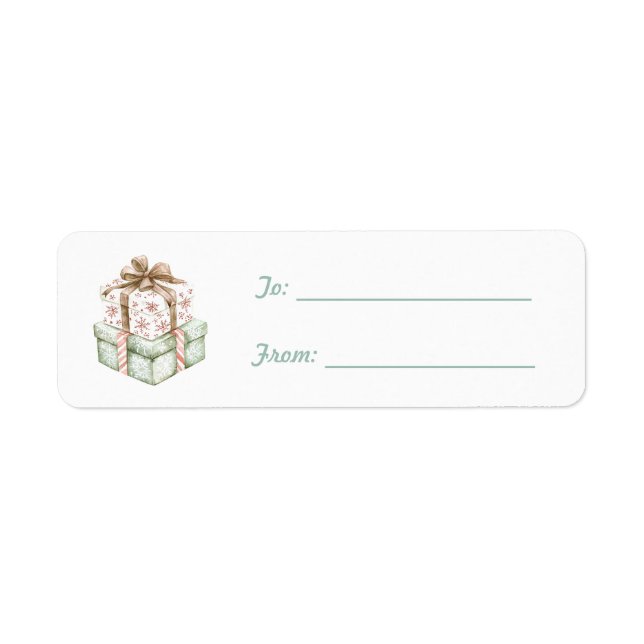 Mint Mocha Brown Gifts Christmas  Return Address Label (Front)