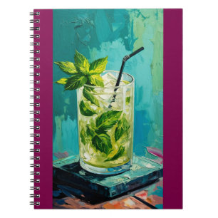 Mint Mojito Painting colorful and textured Notebook