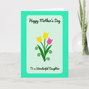 Mint Mothers Day Daughter Card