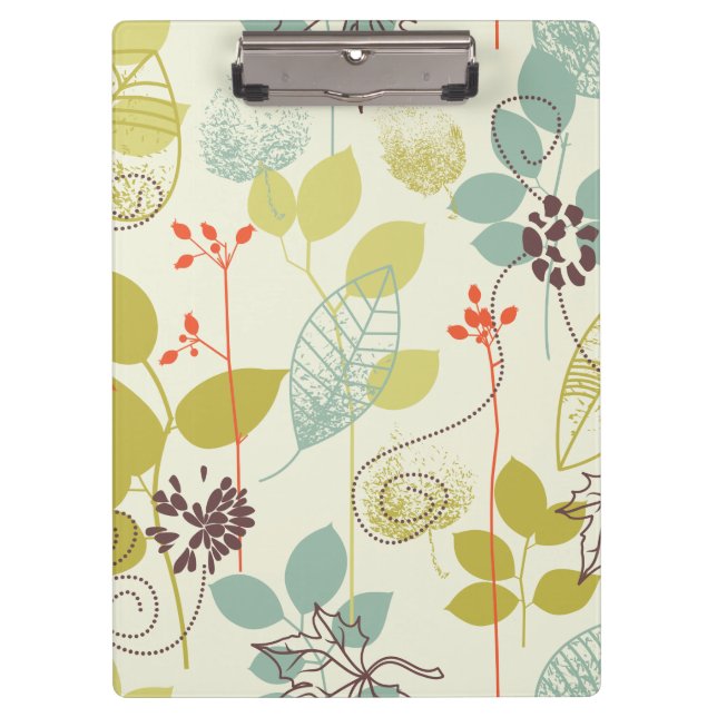 Mint n Olive Nature Print Clipboard (Front)