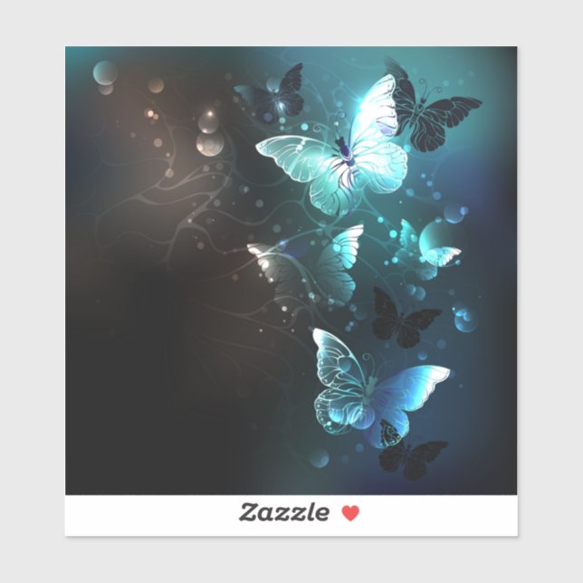 Mint Night Butterflies (Sheet)