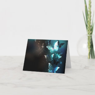 Mint Night Butterflies Card
