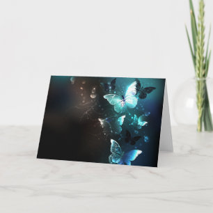 Mint Night Butterflies Card