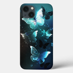 Mint Night Butterflies iPhone 13 Case