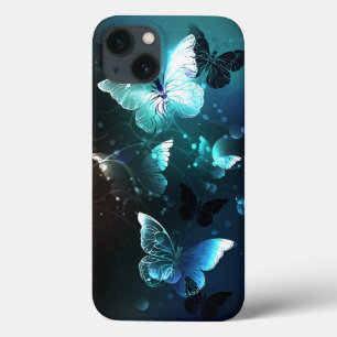 Mint Night Butterflies iPhone 13 Case