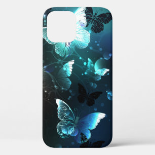 Mint Night Butterflies iPhone 12 Case