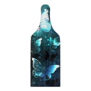 Mint Night Butterflies Cutting Board