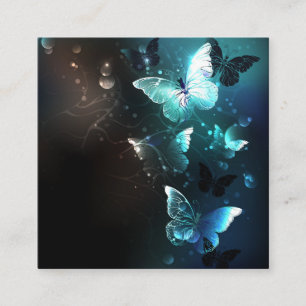 Mint Night Butterflies Enclosure Card