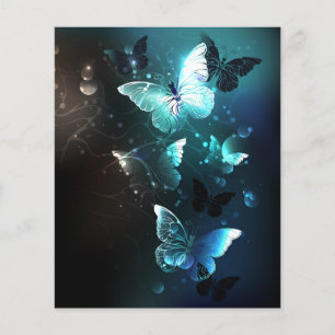 Mint Night Butterflies Flyer
