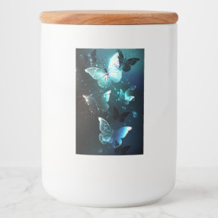 Mint Night Butterflies Food Label