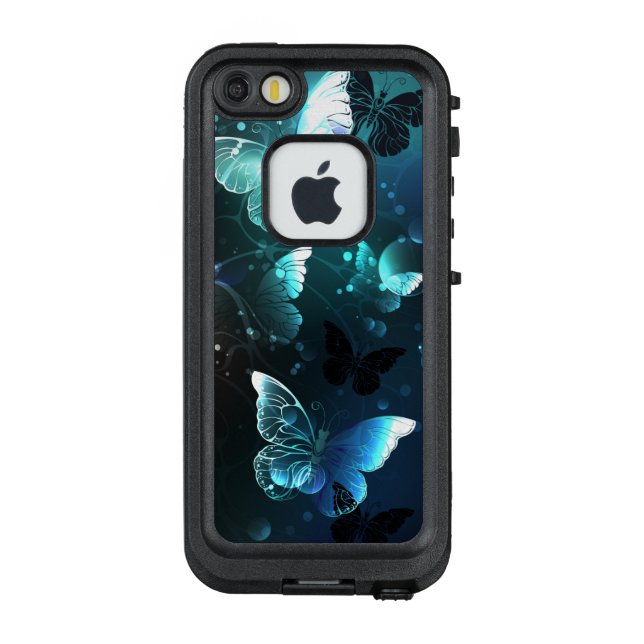 Mint Night Butterflies LifeProof iPhone Case (Back)