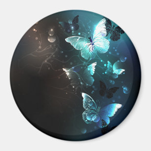 Mint Night Butterflies Magnet