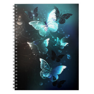 Mint Night Butterflies Notebook
