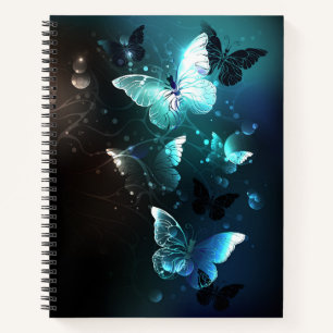 Mint Night Butterflies Notebook