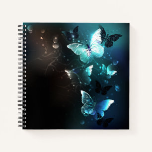 Mint Night Butterflies Notebook