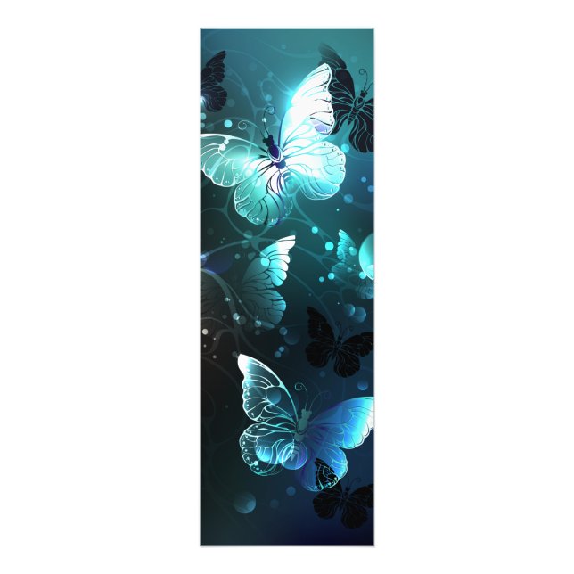 Mint Night Butterflies Photo Print (Front)