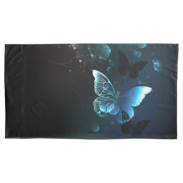Mint Night Butterflies Pillowcase (Front)