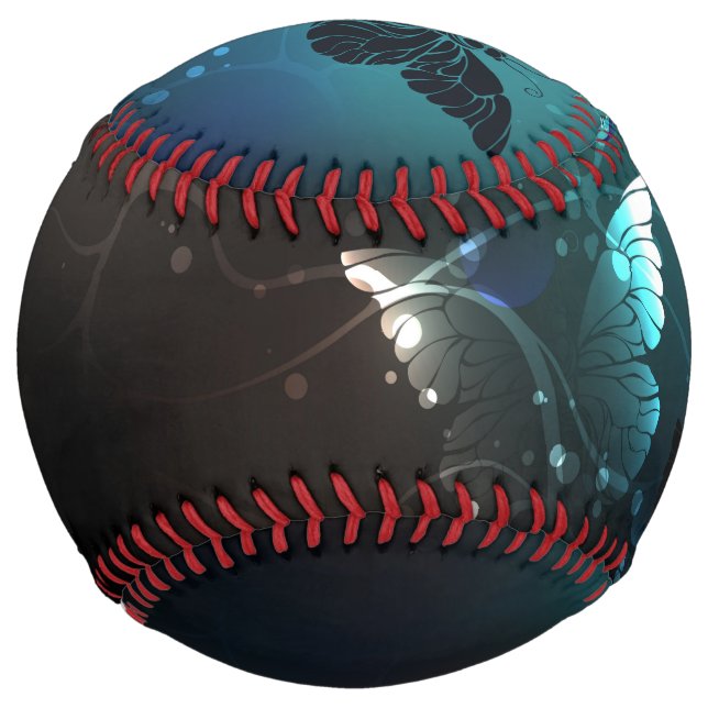 Mint Night Butterflies Softball (Front)