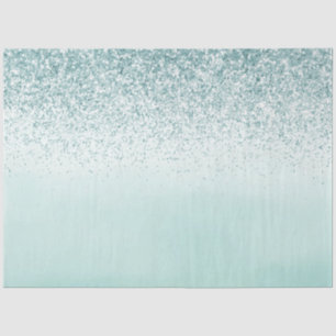 Mint Ombre Glitter Tissue Paper