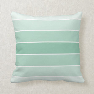 Mint Ombre Stripes Cushion