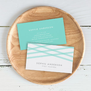 Mint Overlapping Lines Business Card