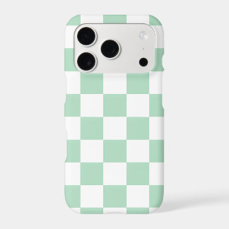 Mint Pastel Chequerboard iPhone Case