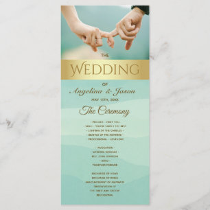 Mint Photo Wedding Program