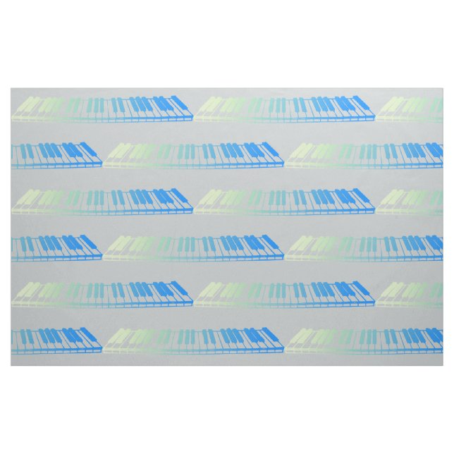 Mint Piano Keys Fabric (Yard)