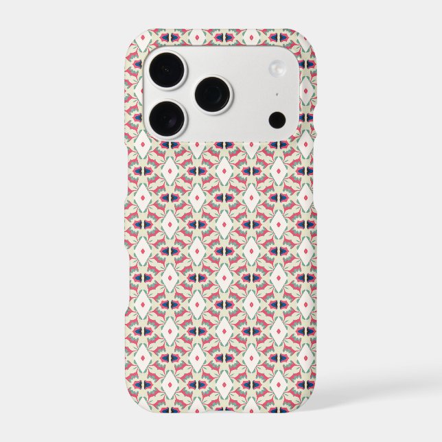 Mint Pink Botanical Lattice Pattern (Back)