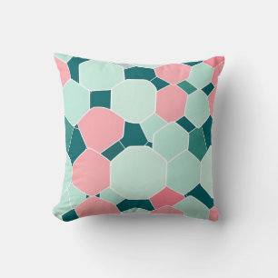 Mint Pink Mosaic Cushion