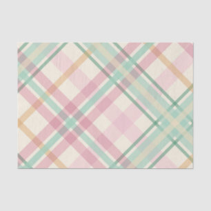 mint pink raspberry orange summertime tartan plaid tissue paper