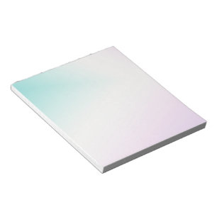 Mint Pink White Ombre Tie Dye Notepad