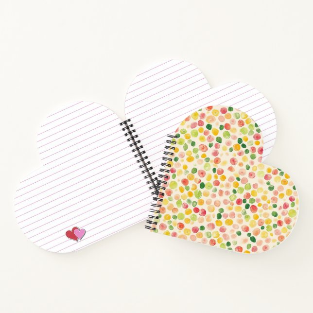 Mint Pink Yellow Green Fruity Dots  Notebook (Inside)