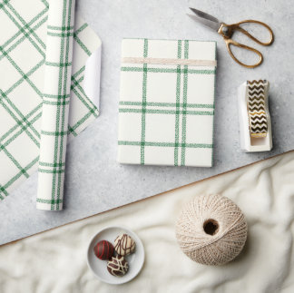 Mint Plaid Wrapping Paper