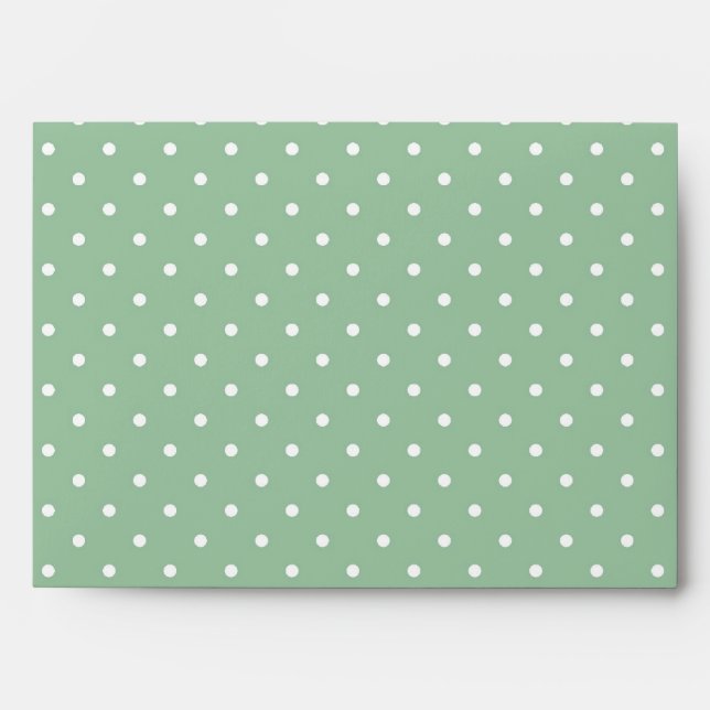 Mint Polka Dot Bridal Shower Envelope (Front)