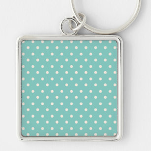 Mint Polkadots Key Ring